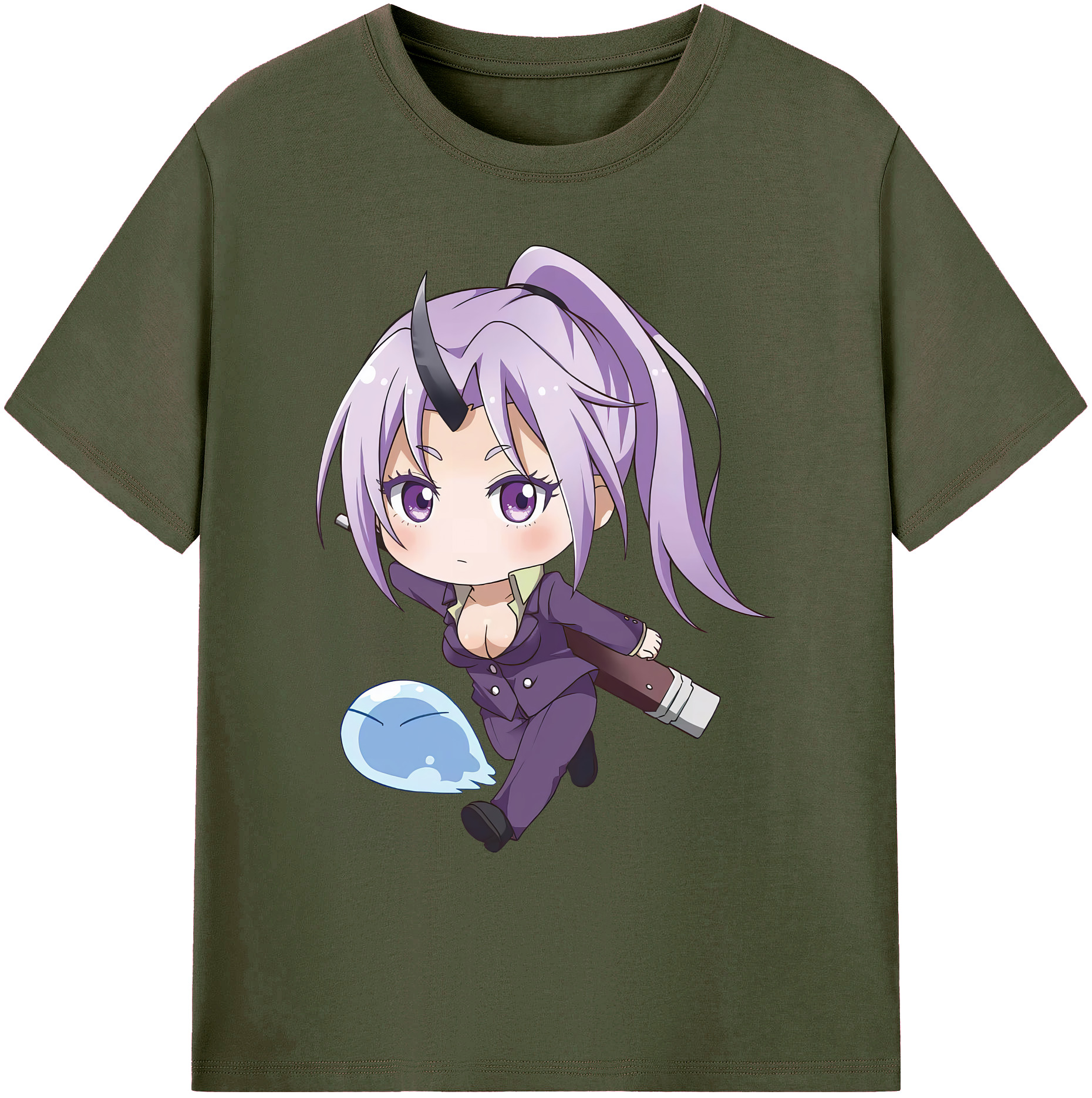 （画像用） 転スラ Regarding Reincarnated to Slime 綿100％ メンズ半袖Tシャツ｜肌触りやわらか＆通気性